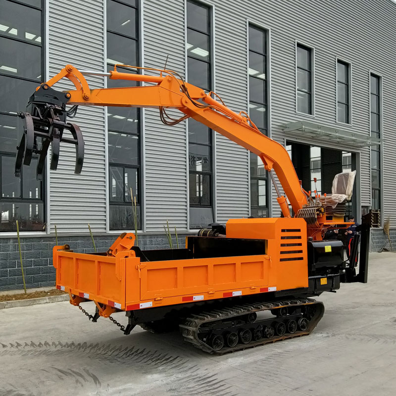 10-ton caterpillar dump truck with an excavator