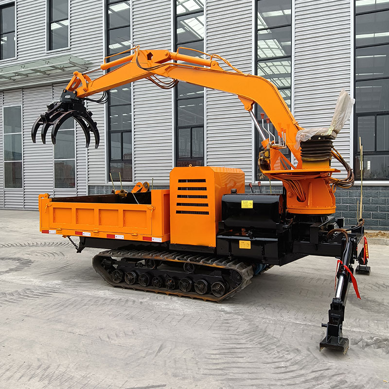 10-ton caterpillar dump truck with an excavator