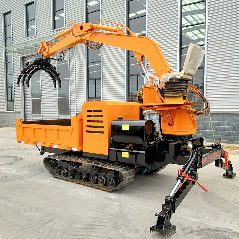 10-ton caterpillar dump truck with an excavator